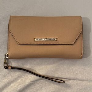Rebecca Minkoff Beige Wristlet Clutch